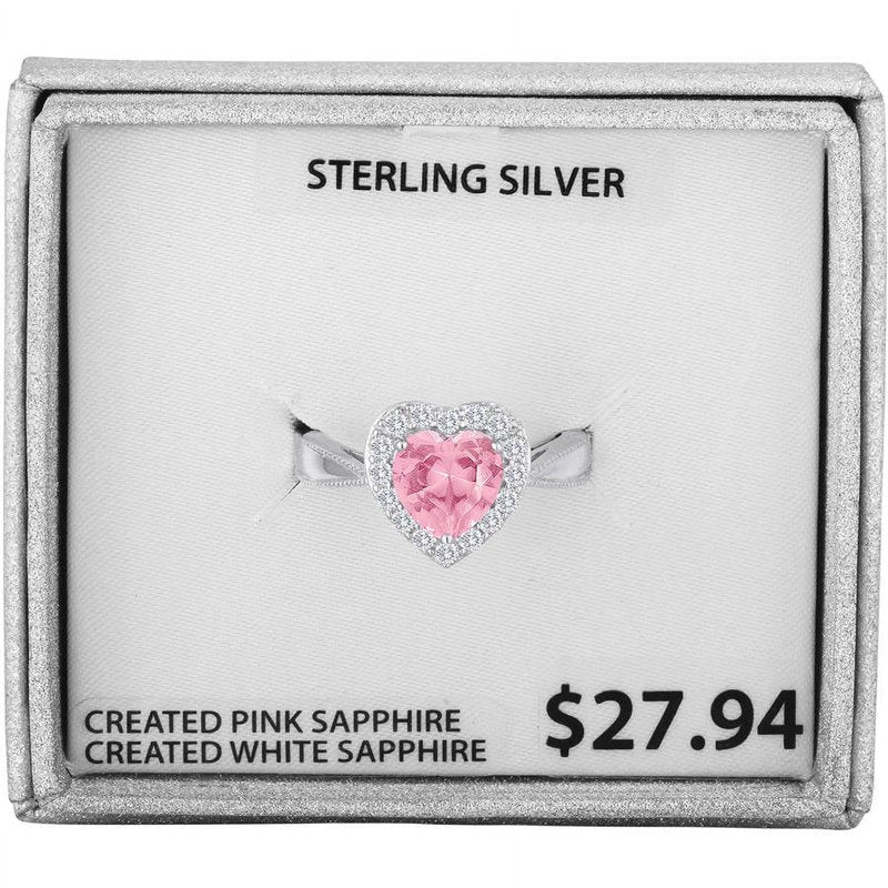 Ladies Pink Sapphire Sterling Silver Ring - Fine Jewelry Gift