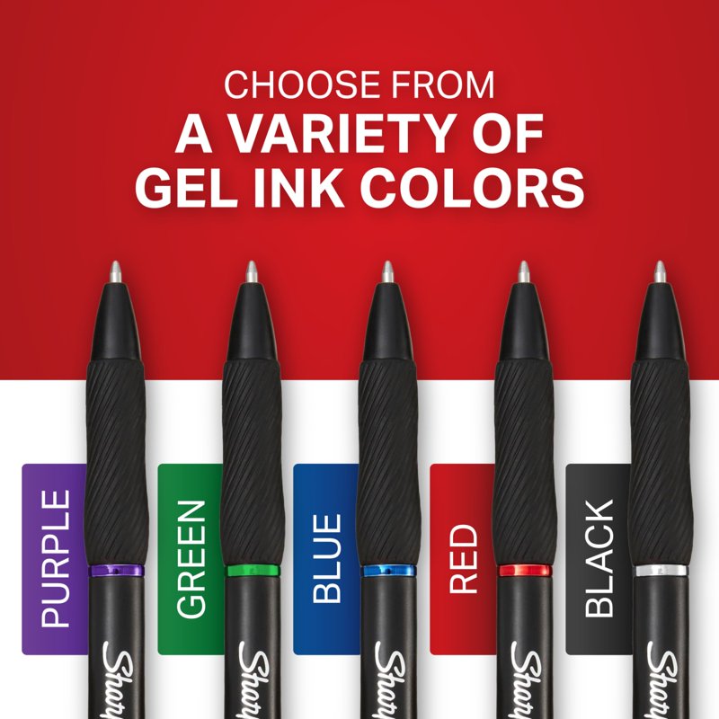 Gel Pens Set with No Smudge No Bleed Technology - Assorted Colors, 8 Pack