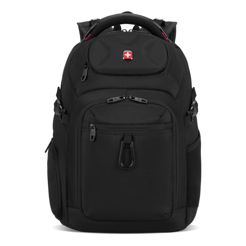 Laptop Backpack with Padded Compartments and Travel Features - Black, Blue, Grey, Olive