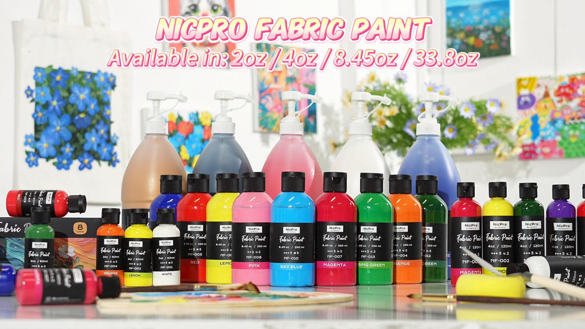 Permanent Fabric Paint Set - 18 Vivid Colors for Clothes, Shoes & DIY Crafts