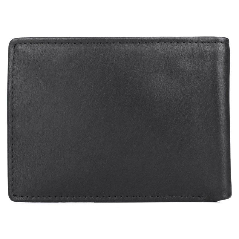 Men's Leather Double ID Credit Card Wallet - Black or Brown