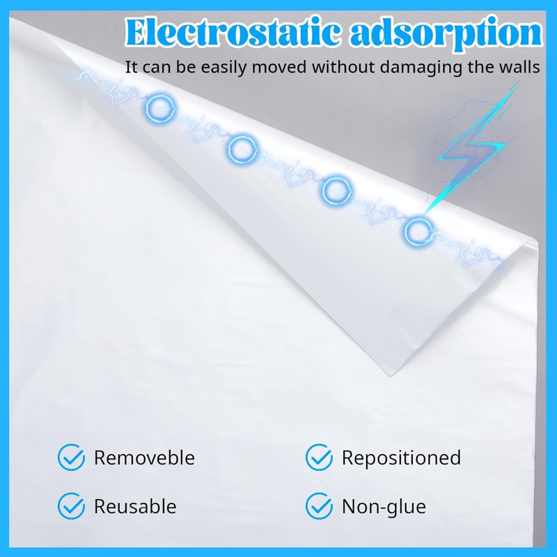Reusable Dry Erase Whiteboard Sheets Roll for Wall Classroom Office - 18x197 Inches