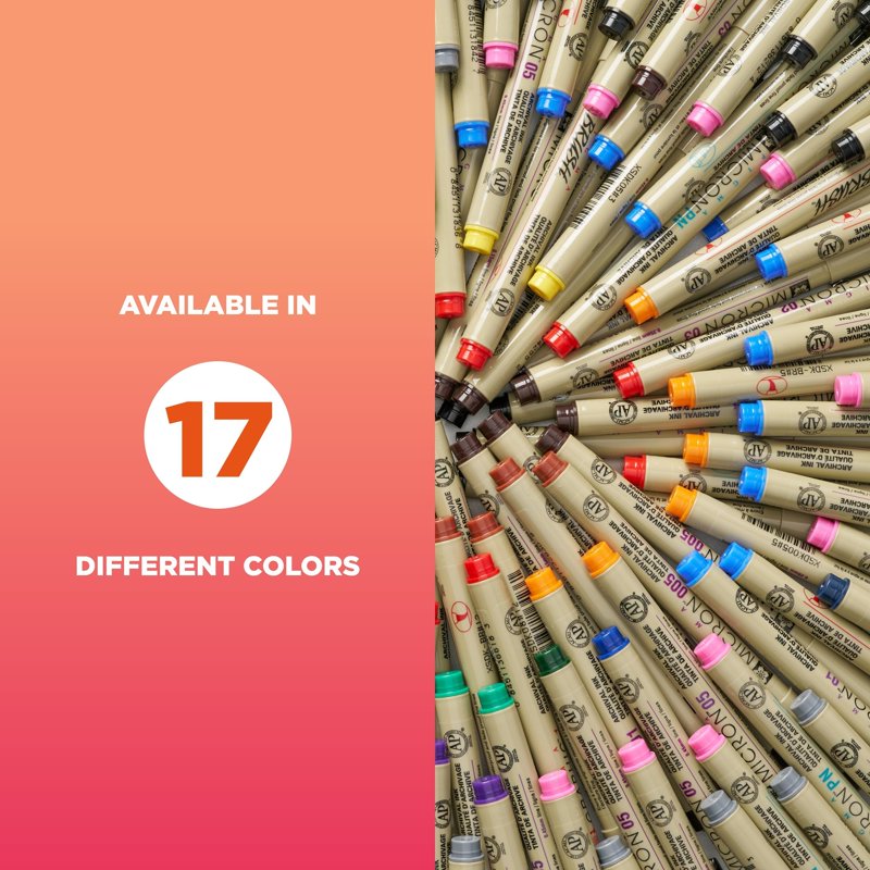 Fineliner Pens 12 Pack - Archival Ink for Drawing and Journaling