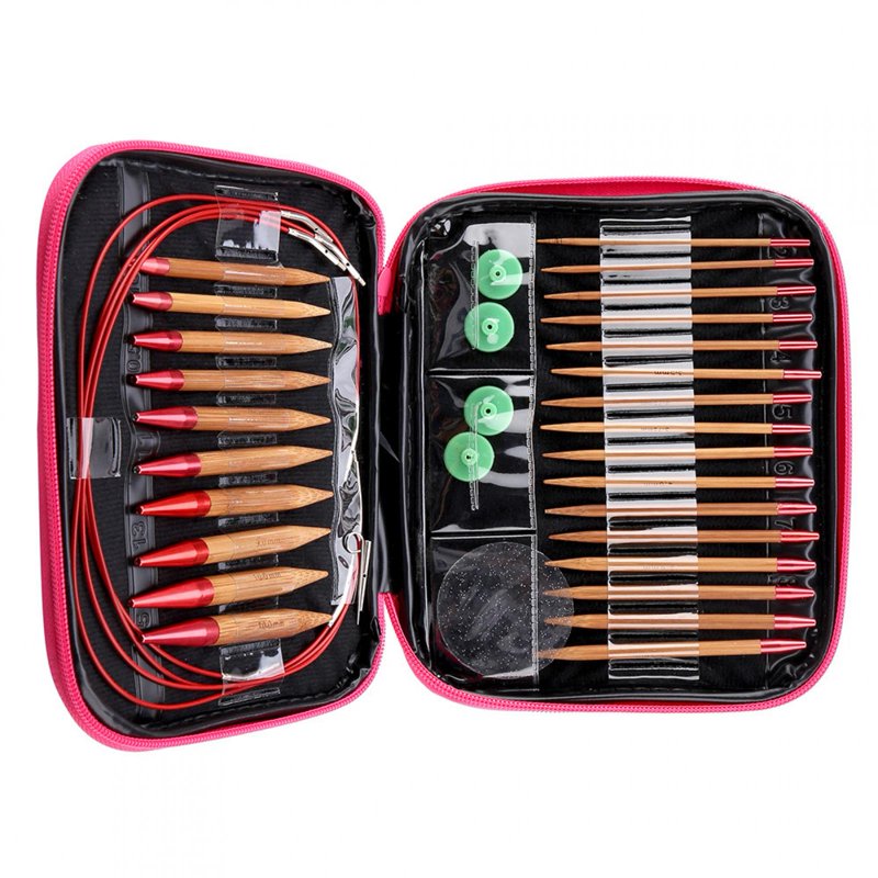 Interchangeable Knitting Needle Set 2.75mm-10mm Aluminum Circular Needles