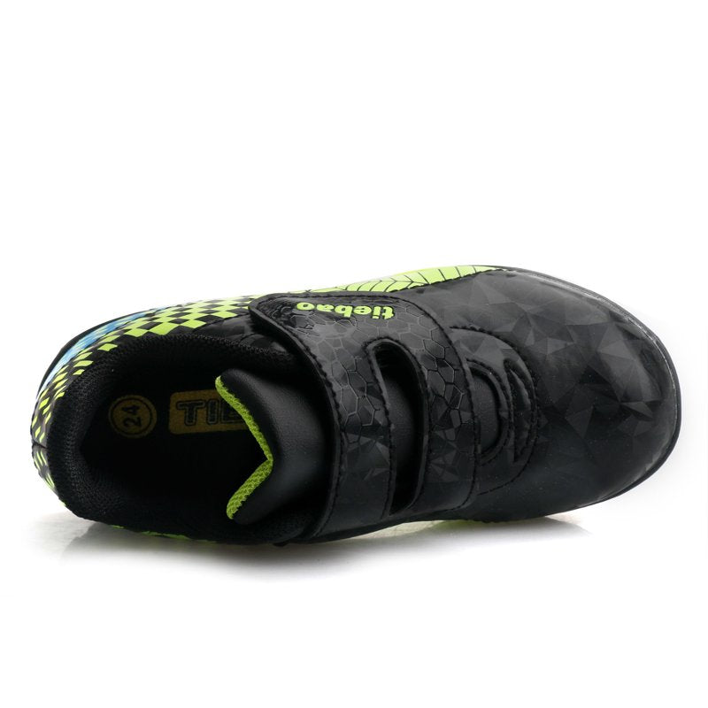Kids Soccer Cleats Outdoor Athl etic Turf Shoes - 8 Toddler, Black