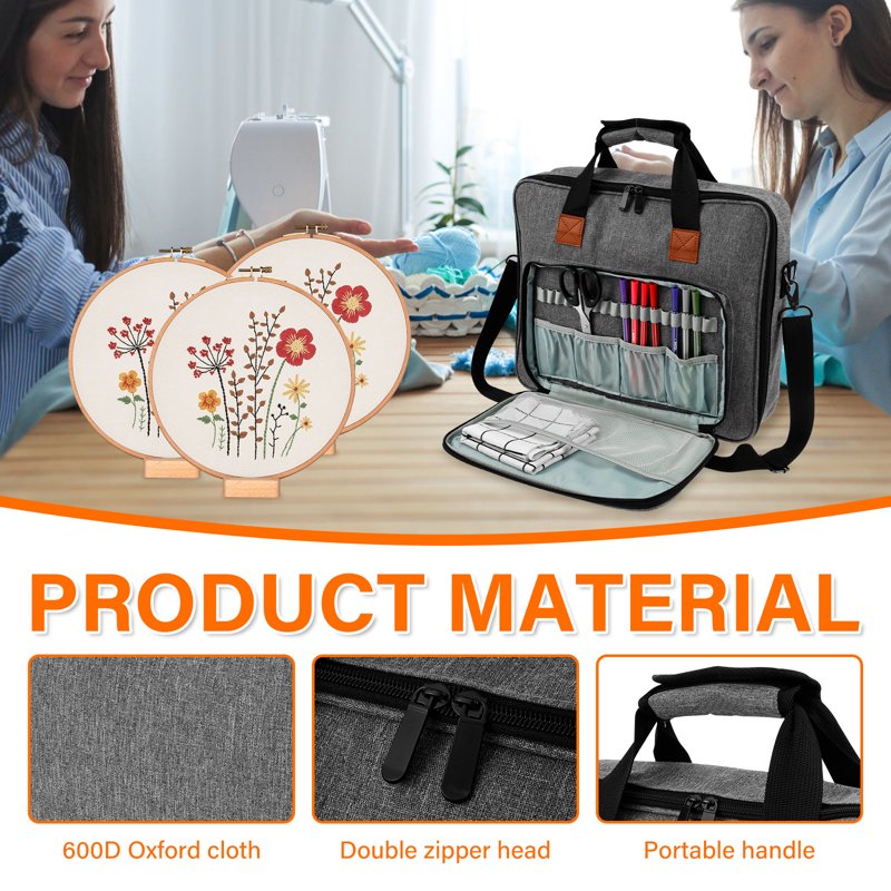 Embroidery Floss Organizer Bag with Multiple Pockets - Portable Sewing & Cross Stitch Storage