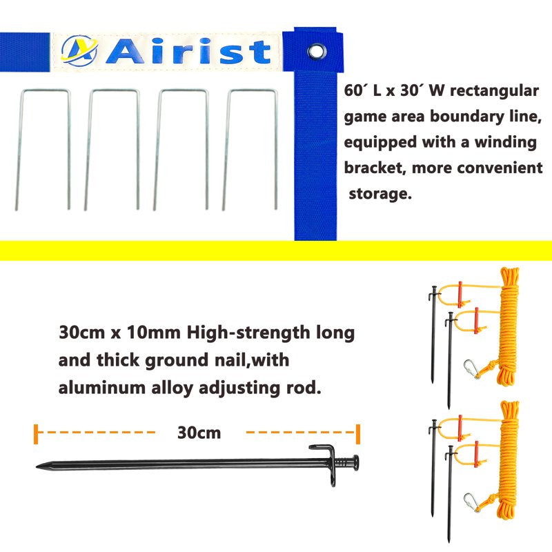 Heavy Duty Volleyball Net Set with Adjustable Aluminum Poles for Outdoor Beach & Backyard Play