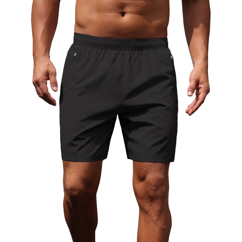 Men's Athletic Running Shorts Quick Dry with Zipper Pockets - Lightweight Workout & Basketball Shorts