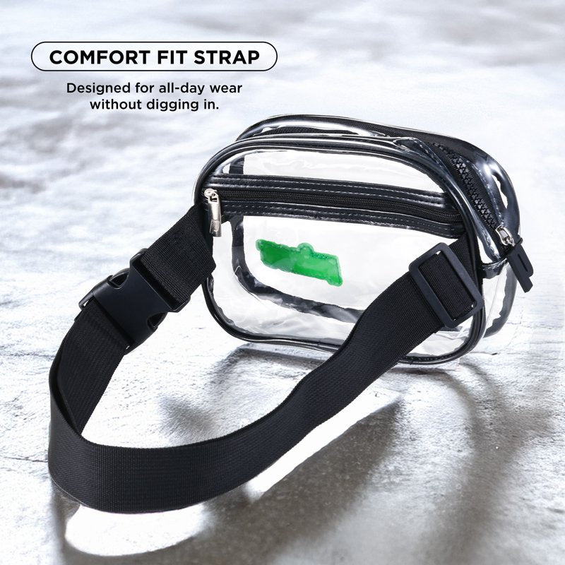 Prince Pickleball Court Crossbody Waist Pack – Clear Front, Black Trim