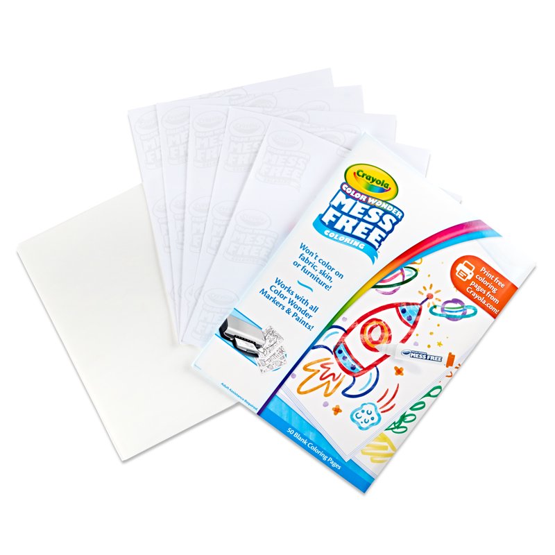 Mess Free Coloring Pages for Toddlers - 50 Reusable Art Sheets, Travel & Gift