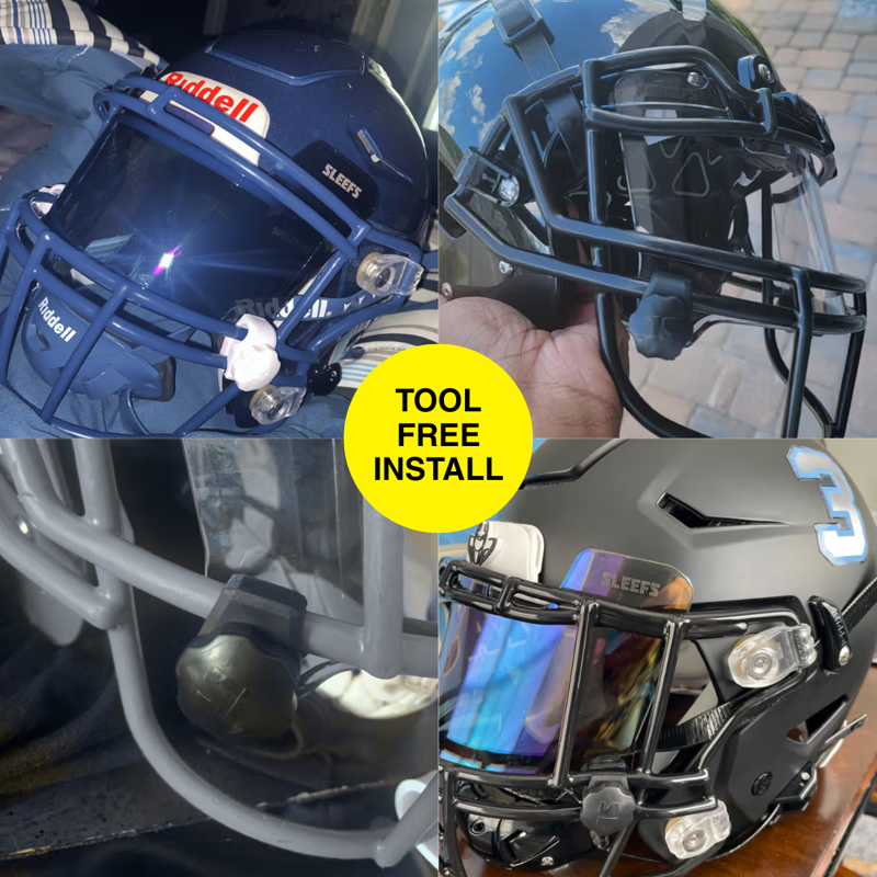 Football Helmet Visor Quick Clips - Impact-Resistant Visor Attachment Hardware