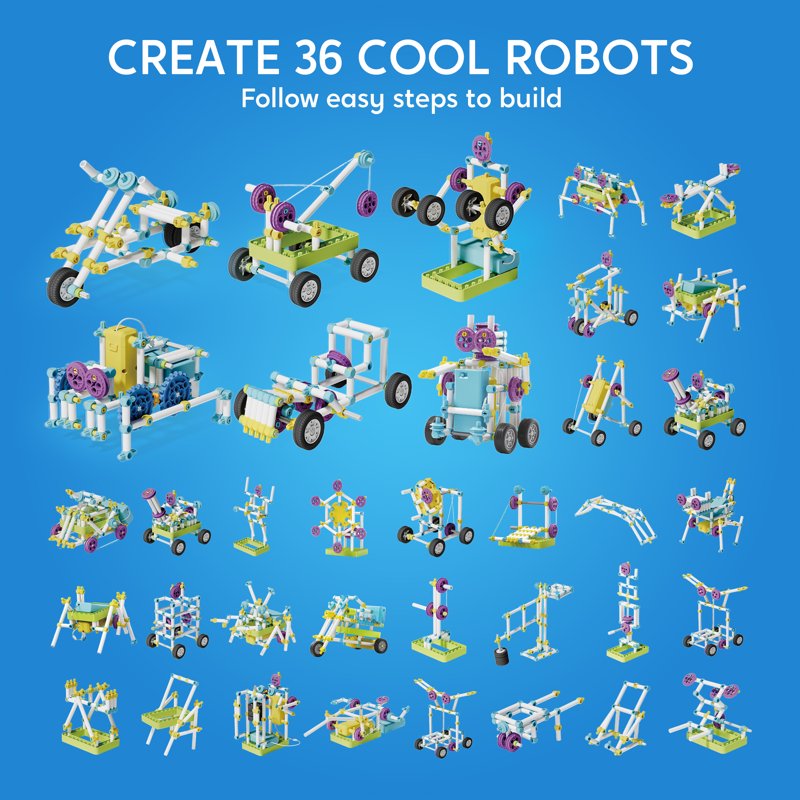 36-in-1 STEM Robot Building Kit for Kids Ages 8-12 - Educational Science Toy