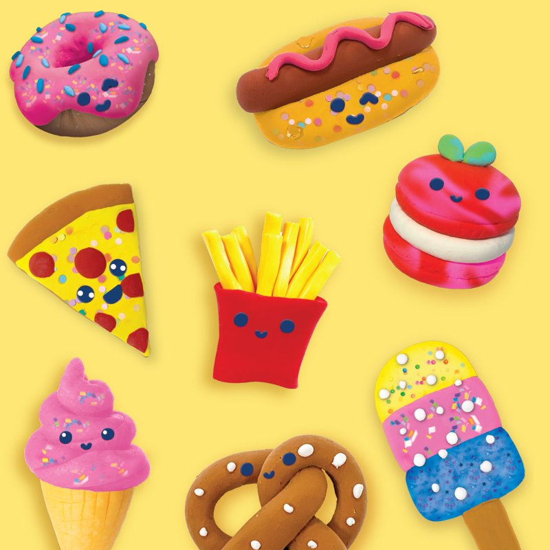 Kids Scented Air-Dry Clay Snack Shop Kit for Creative Play Ages 3+