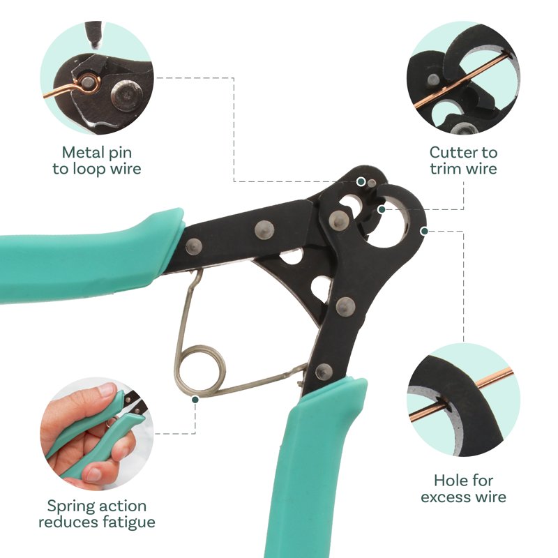 Jewelry Making Looping Pliers - Create & Trim 1.5mm Consistent Loops with Wire Cutter