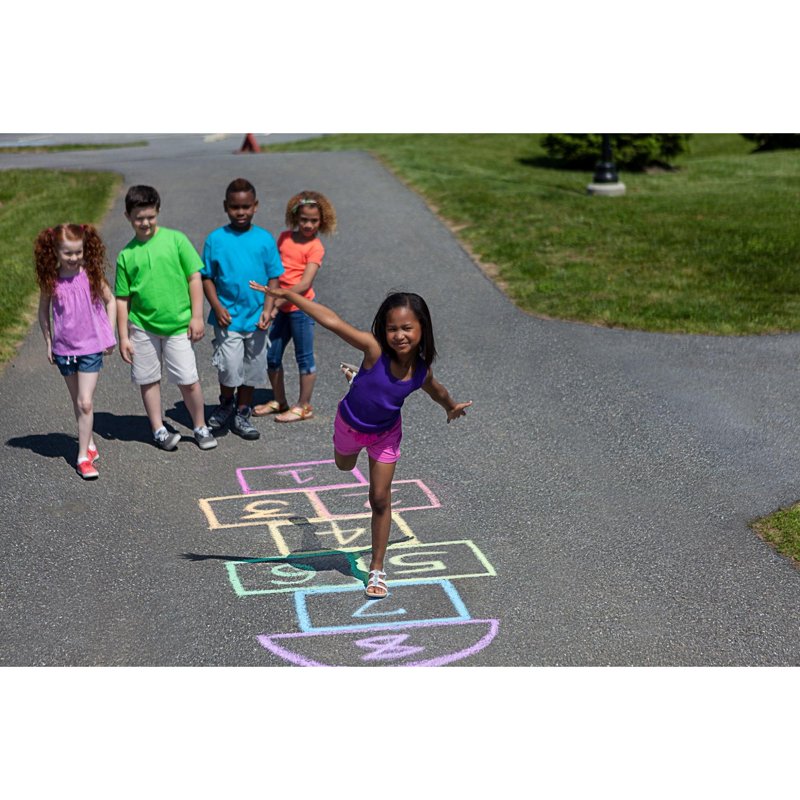 48-Count Washable Sidewalk Chalk Set for Kids and Outdoor Art