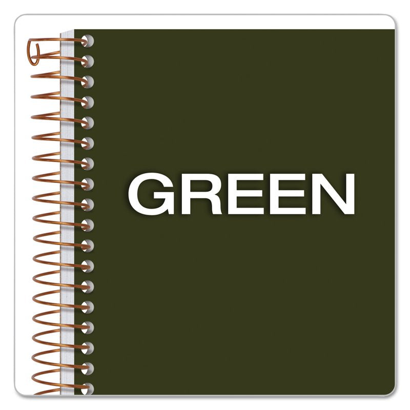 College-Ruled Personal Notebook 5x7 Green Spiral-Bound 100 Sheets