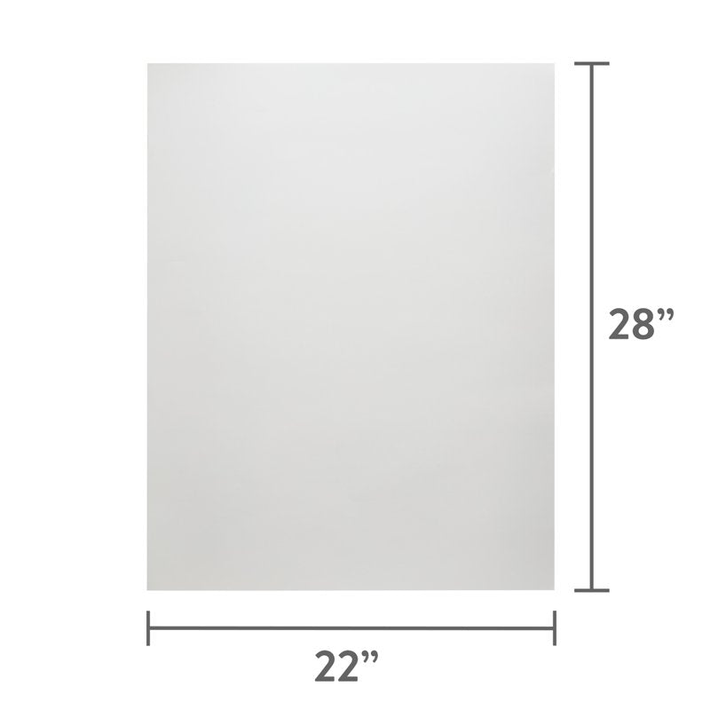 White Poster Board 22x28 Inches - 10 Sheets for Signs & Crafts