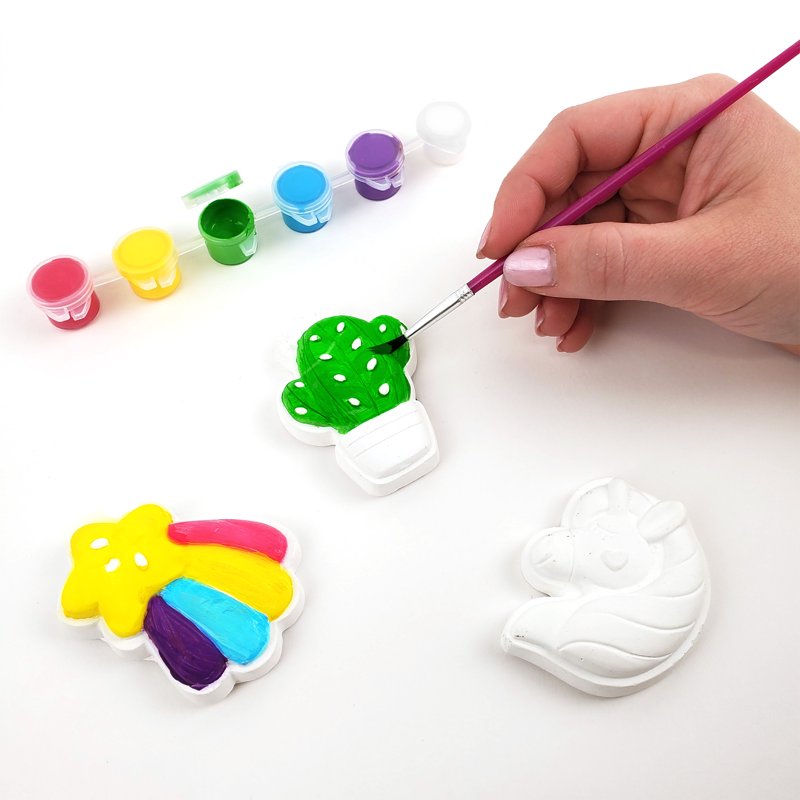 Paint Your Own Magnet Craft Kit - 2 Pack Kids Art & Craft Supplies