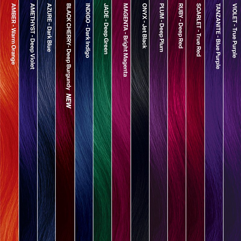 Semi-Permanent Hair Dye Kit for Dark Hair - Multiple Shades, Vegan & Cruelty-Free