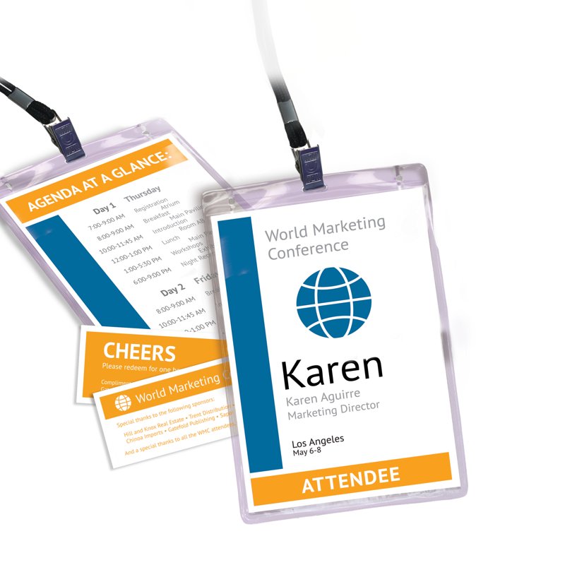 75 Pack Name Badges with Lanyards, 6 x 4.25 Inches, Customizable ID Tags