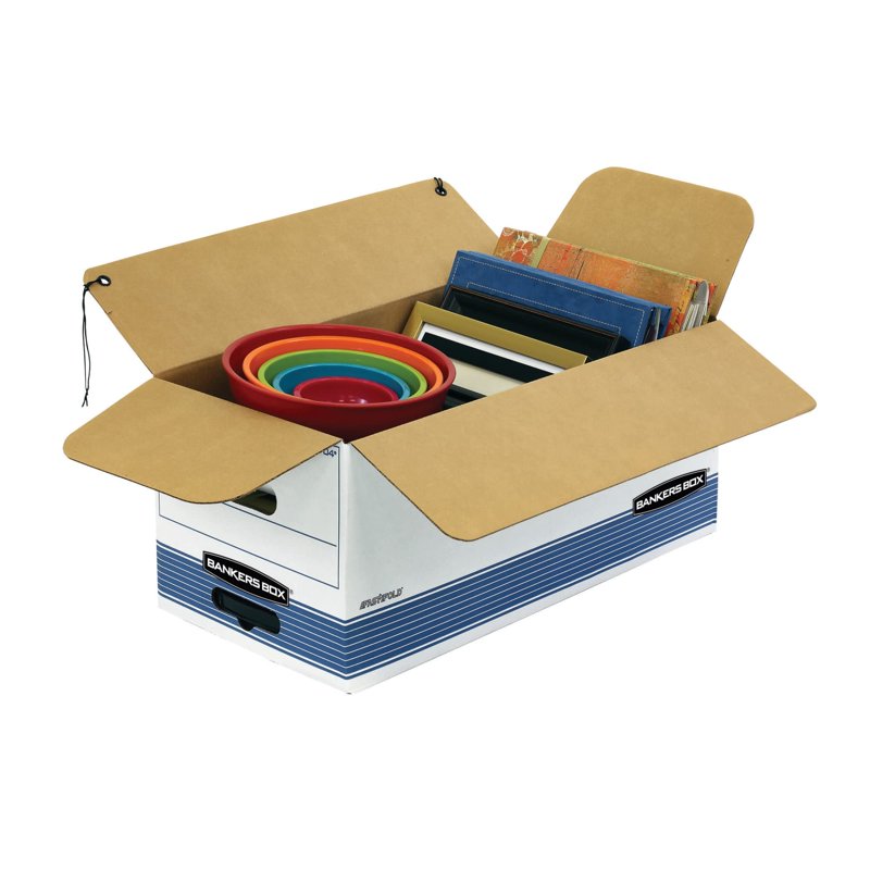 Medium-Duty Storage Boxes with String & Button Closures, Letter Size