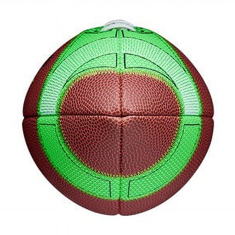 Wilson Hylite Football - Green Youth Training Ball with Grip Guides