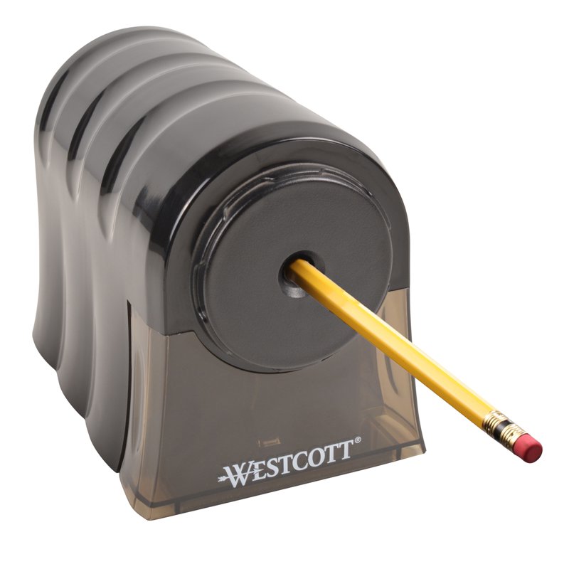 Electric Pencil Sharpener - Single Hole, Gray, Classroom & Office Use