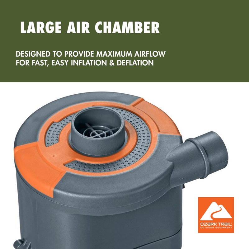 Battery & Corded Electric Air Pump for Inflatable Items, Fast Airflow