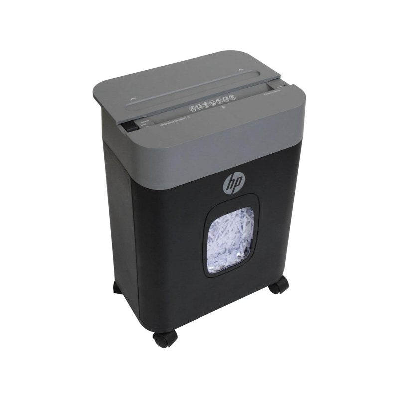 HP Crosscut Paper Shredder 8 Sheets with Pull-Out Bin and Casters