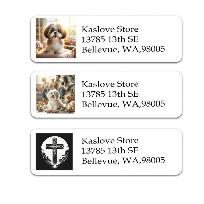 Personalized Address Labels Set of 300 Custom Photo Logo Mailing Stickers