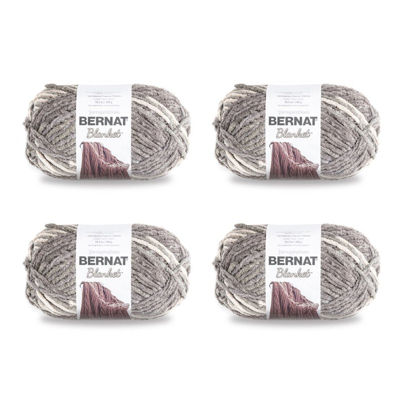 Super Bulky Polyester Yarn - Silver Steel 10.5oz/300g, 220 Yards, 2 Pack