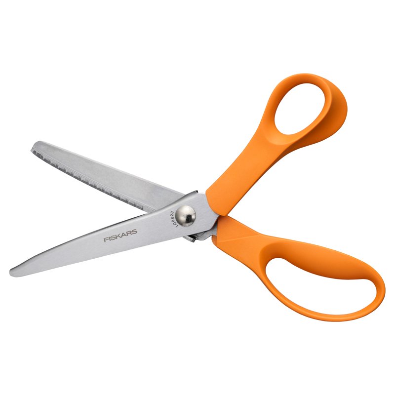 Fabric Pinking Shears 8-inch Pack of 2 with Pointed Tips for Sewing and Crafting