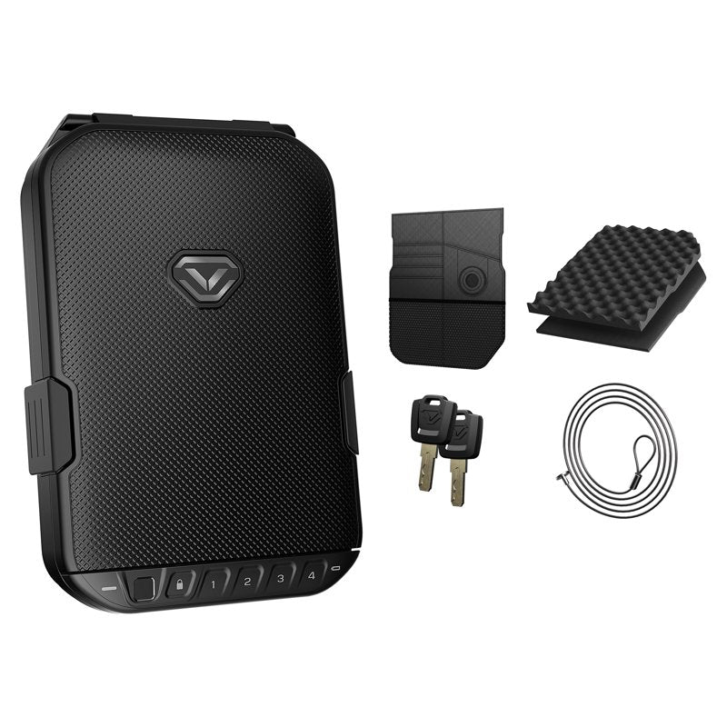 Biometric Portable Gun Safe with Weatherproof Lockable Case and TSA Compliance