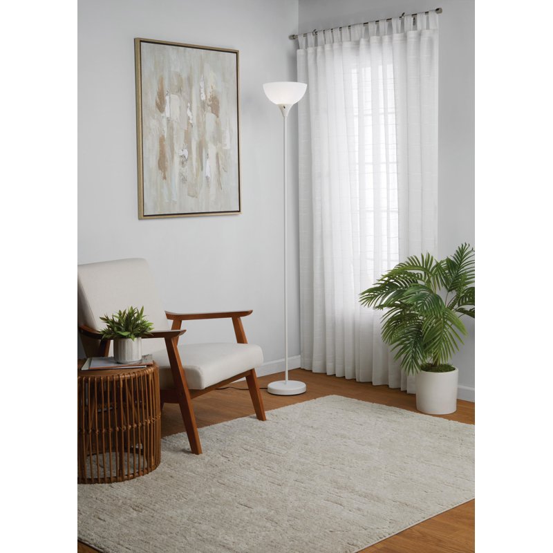 Modern 71-Inch Floor Lamp with 3-Way Switch - White, Black, Gray, Brown Finish