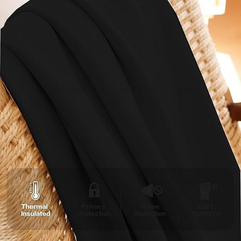Blackout Pinch Pleat Curtains - Thermal Insulated Room Darkening Drapes