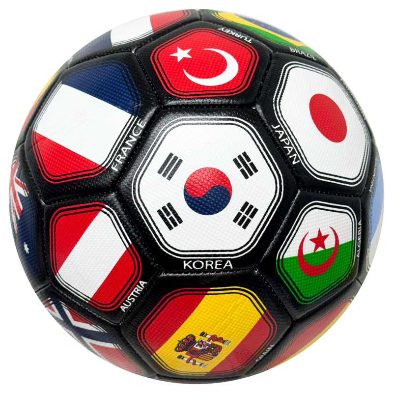 Icon Sports World Cup Flag PVC Soccer Ball - Size 4 & 5, Variation 4