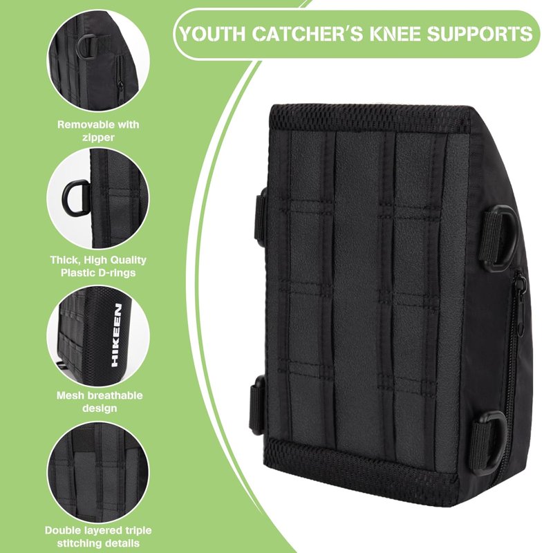 Youth Catcher Knee Support Pads with Removable Wedge for Baseball Softball - Small & Large