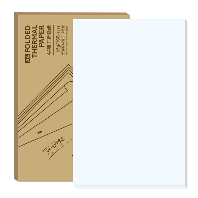 A4 Fold Thermal Paper for Photo and Receipt Printing - 100 Sheets