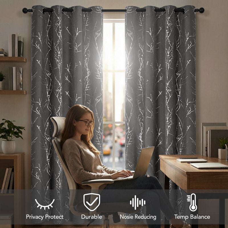 Blackout Thermal Insulated Curtains - Room Darkening Drapes for Bedroom & Living Room