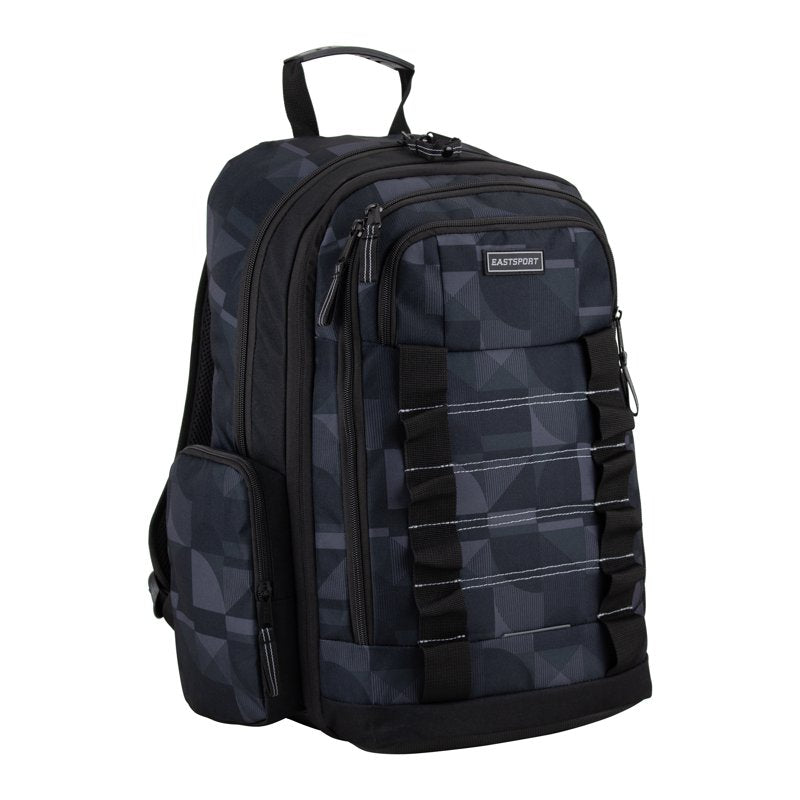Unisex Recycled Expandable Backpack with Multiple Compartments and Molle Webbing