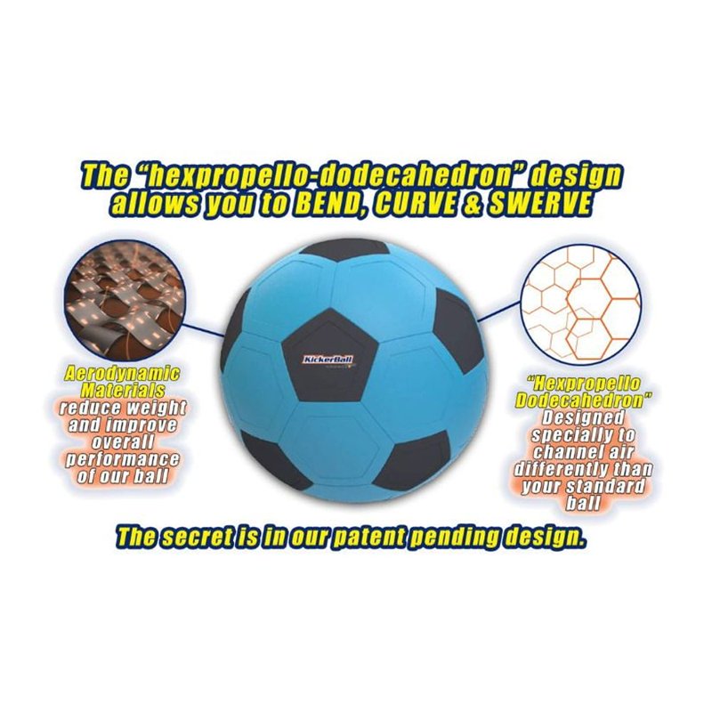 Swerve Sports Kicker Ball Trick Soccer Training Ball - Electric Blue, Size 4 (Variation: blue)