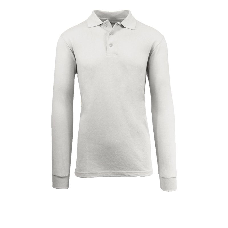 Men's Long Sleeve Polo Shirts - Breathable Cotton Blend, Tailored Fit