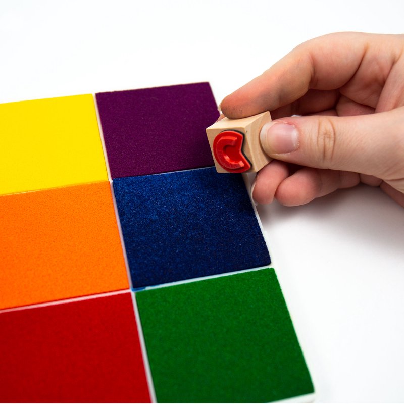 Multicolor Stamp Pad Set with Washable Ink for Arts & Crafts - 6 Bright Colors