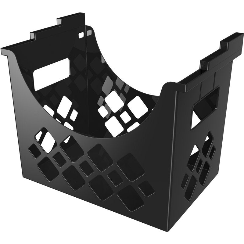 Hanging File Holder with 3 Compartments - Recycled Plastic, Black, 9.6x8.5x13.25 Inches