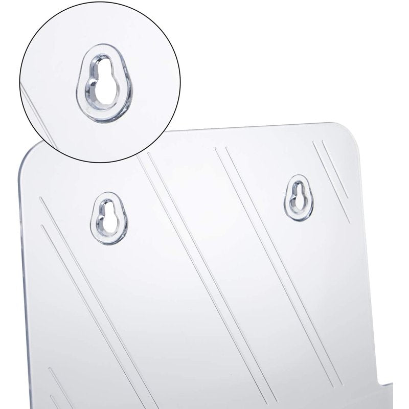 Acrylic Brochure Holder 8.5x11 Inch Pack of 2 Desk & Wall Mount Display Stand