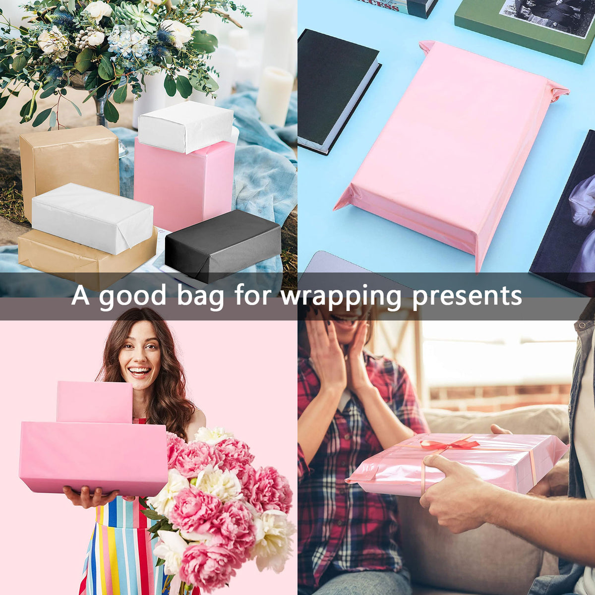 Large Waterproof Poly Mailers - Self-Sealing Shipping Bags for Clothing & Business