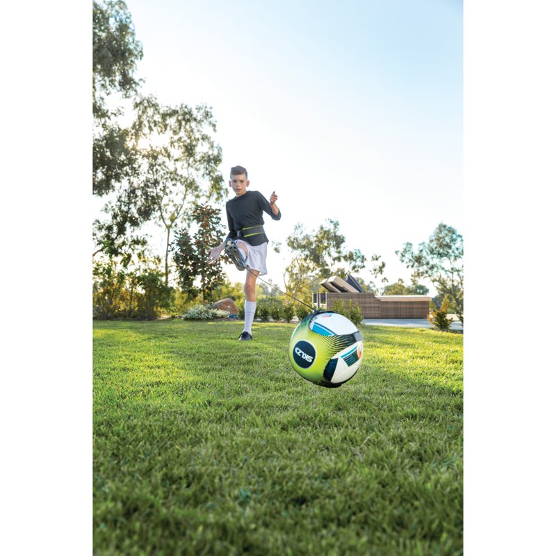 Star-Kick Hands-Free Soccer Trainer - Adjustable Belt (Black)