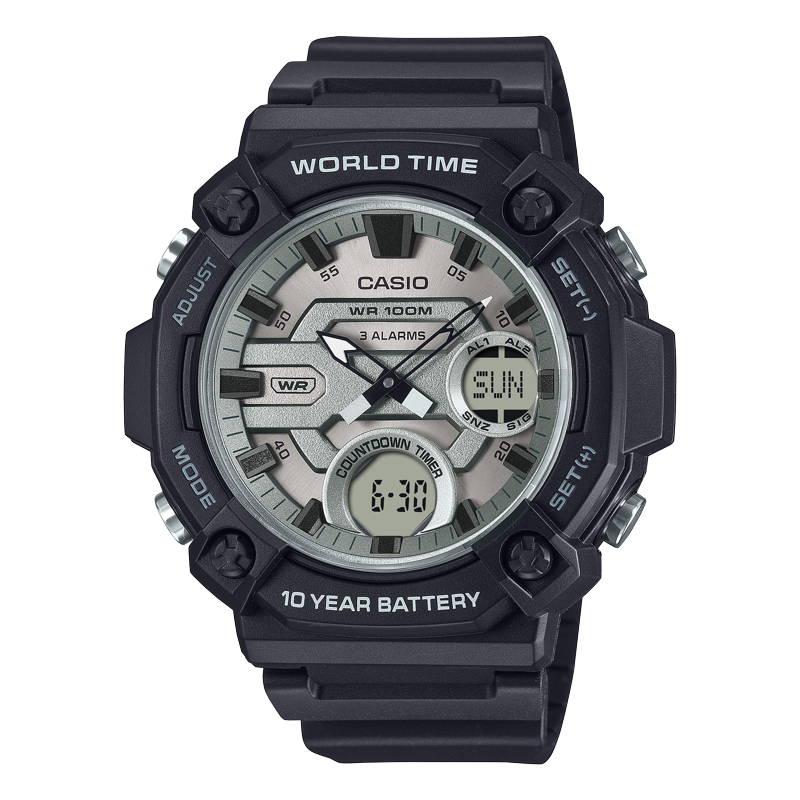 Casio Men's Chronograph Watch 100M Water Resistant with 10-Year Battery