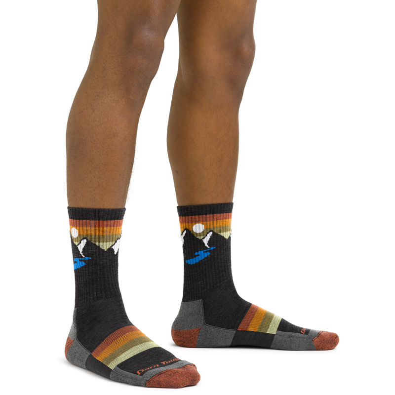 Lightweight Micro Crew Socks for Men - Merino Wool, Cushioned, Durable