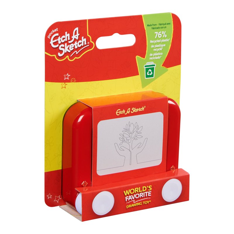 Sustainable Etch A Sketch Pocket Drawing Toy for Kids & Travel